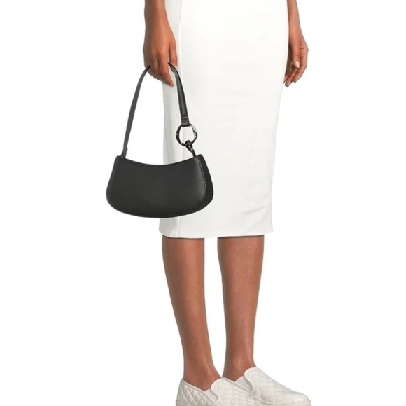 NWT No Boundaries Chunky Chain Link Faux Leather Shoulder Mini Bag Noir Black - Picture 3 of 4